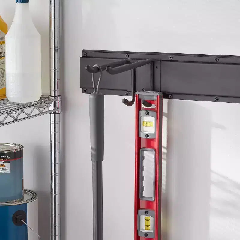 Multi-Purpose Double Garage Tool Hook: Steel Utility Rack for Garage Organization & Storage