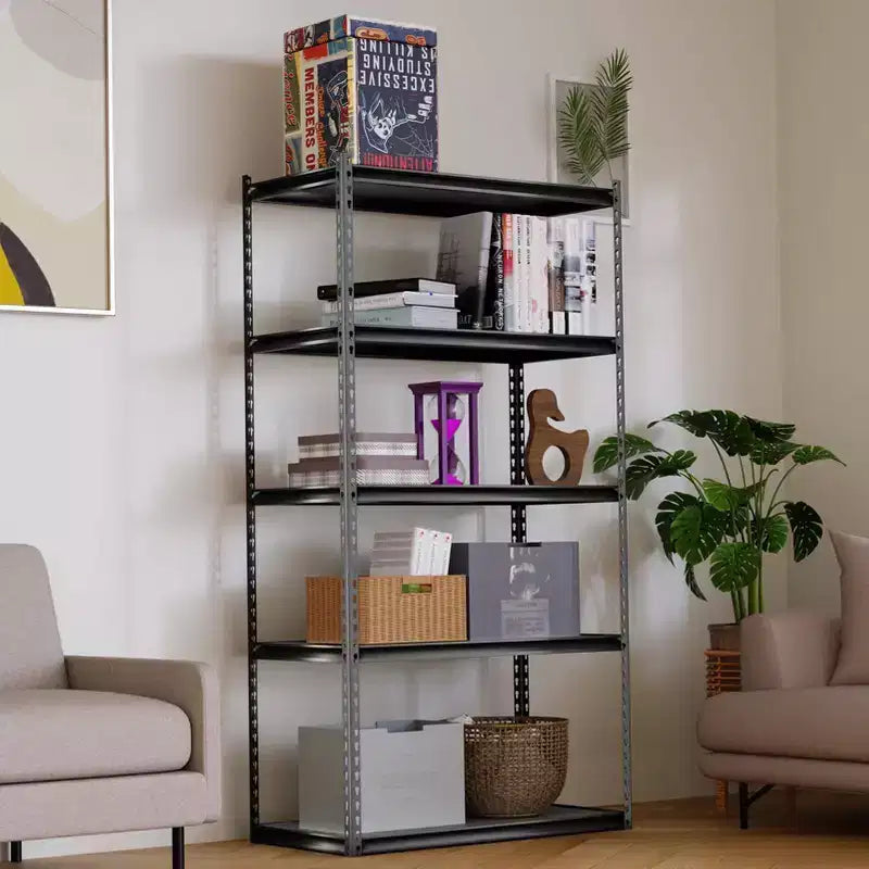 Étagère Atlas à 5 niveaux 36"x18"x72" 4000lbs, en acier sans boulons avec plateau en stratifié, gris foncé