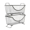 Ashley Small Stacking Basket Silver