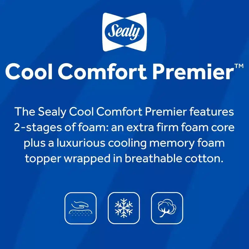 Matelas de berceau et pour tout-petit rafraîchissant 2 étapes Sealy Cool Comfort Premier : ferme, mousse, épaisseur de 5,5 po, 7 lb