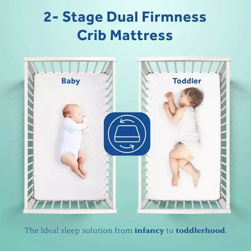 Matelas de berceau et pour tout-petit rafraîchissant 2 étapes Sealy Cool Comfort Premier : ferme, mousse, épaisseur de 5,5 po, 7 lb