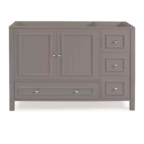 121.9 cm Williamsburg Vanity Cabinet Gray: Wood Frame, Universal Storage, 1 Shelf, 47.2 kg