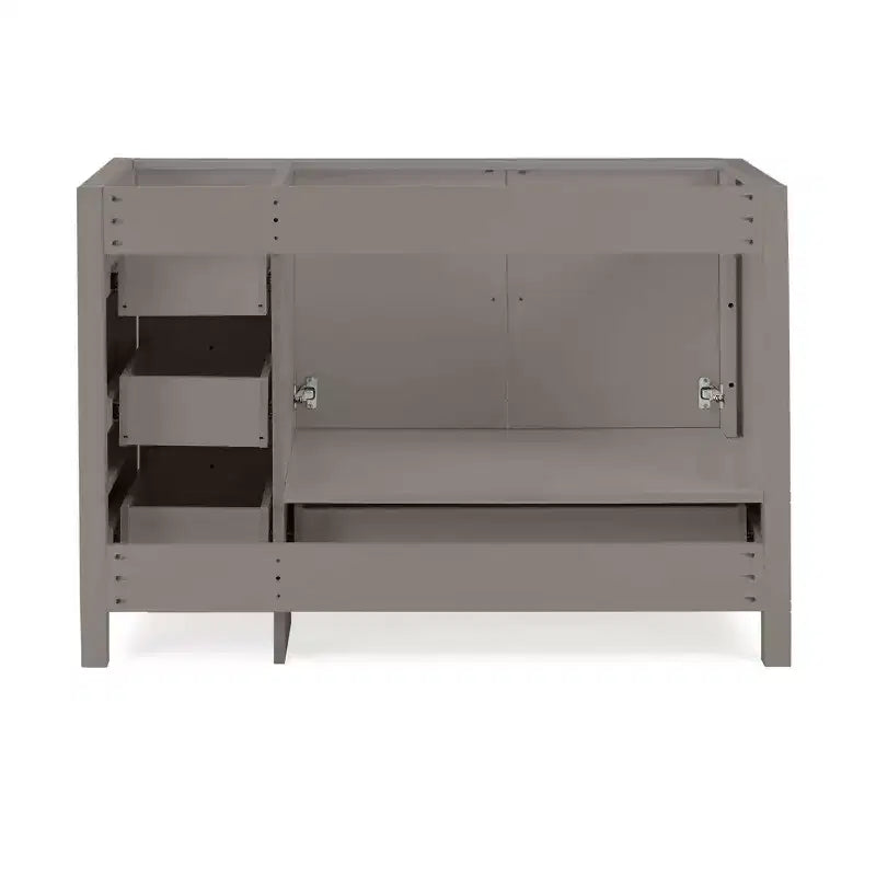 121.9 cm Williamsburg Vanity Cabinet Gray: Wood Frame, Universal Storage, 1 Shelf, 47.2 kg