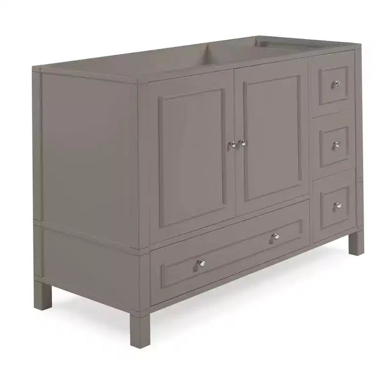 121.9 cm Williamsburg Vanity Cabinet Gray: Wood Frame, Universal Storage, 1 Shelf, 47.2 kg
