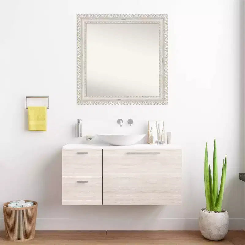 81.3 cm × 81.3 cm Opera Wood Wall Mirror, Square, Modern Decor: Includes Mounting Hardware