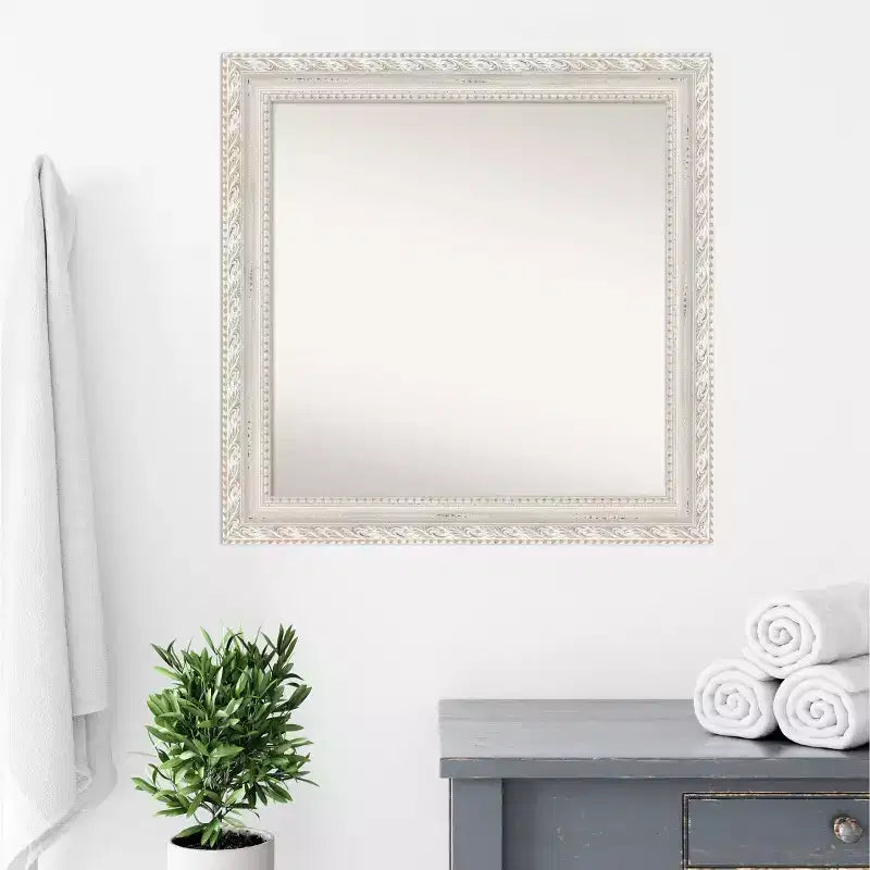 81.3 cm × 81.3 cm Opera Wood Wall Mirror, Square, Modern Decor: Includes Mounting Hardware