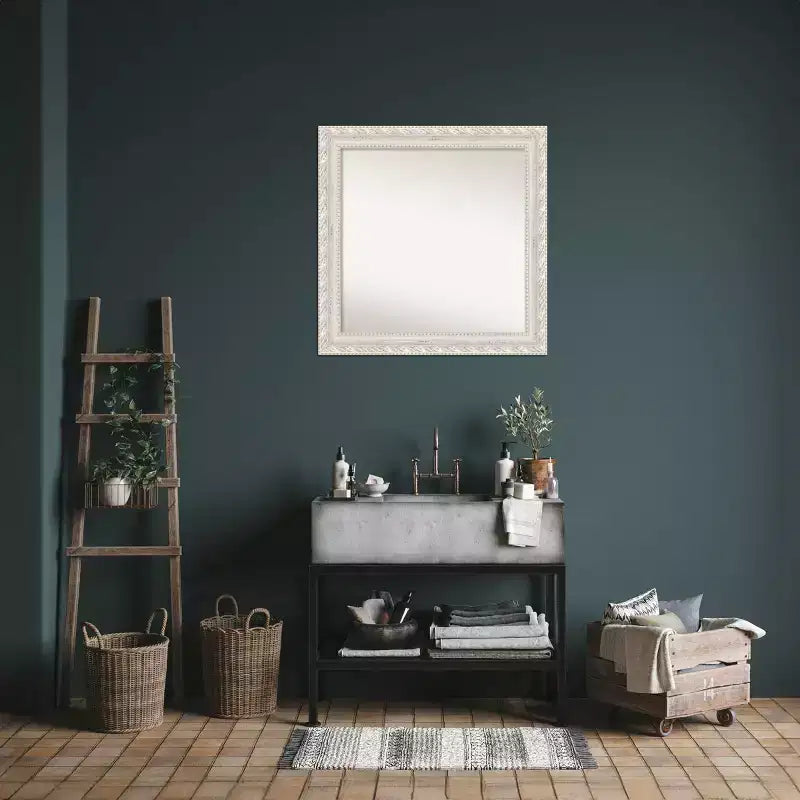 81.3 cm × 81.3 cm Opera Wood Wall Mirror, Square, Modern Decor: Includes Mounting Hardware