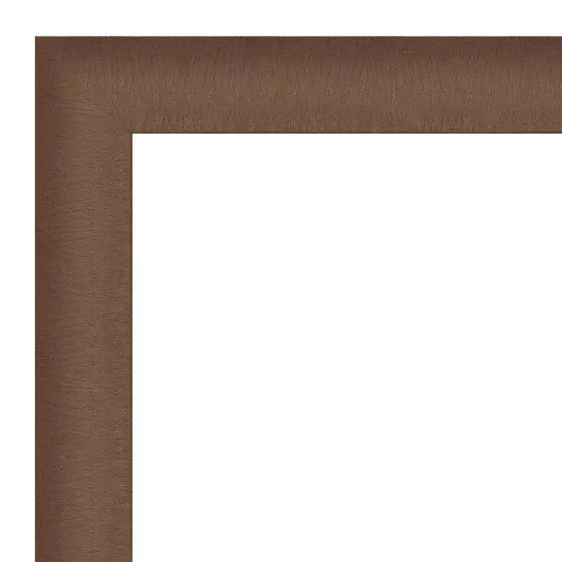 Miroir mural élégant non biseauté en bronze brossé de 41 po x 29 po - Amanti Art : Cadre en polystyrène, quincaillerie de montage incluse