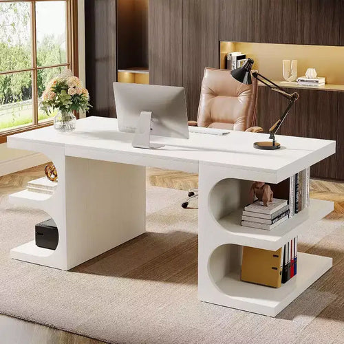 157.5 cm Wood Executive Desk for Home Office