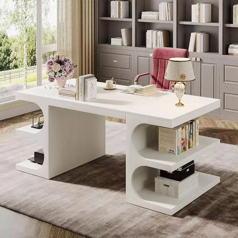 157.5 cm Wood Executive Desk for Home Office