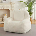 Giant Bean Bag Chair, Faux Fur Bean Bag Couch, Bean Bag Chair for Adults, Lazy Sofa Floor Sofa w Handle, Bean Bag for Gaming&Reading