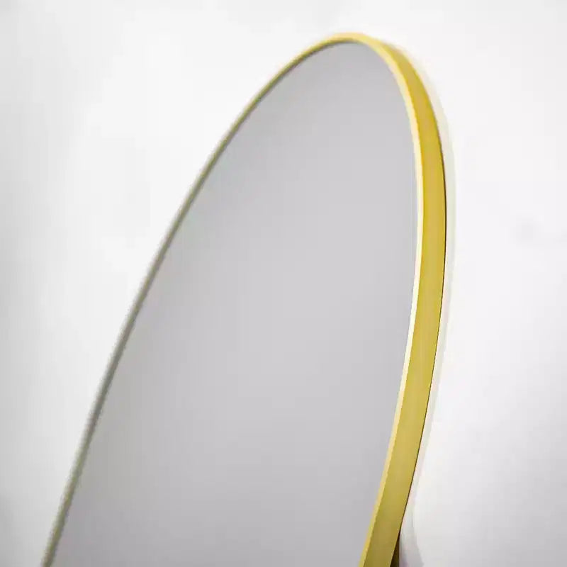 Black/Gold Arched Metal Wall Mirror, 66.0 × 96.5 cm