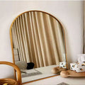 26 x 38 Arched Mantle Mirror, Black/Gold: Metal Frame, Wall Mount, Modern Decor