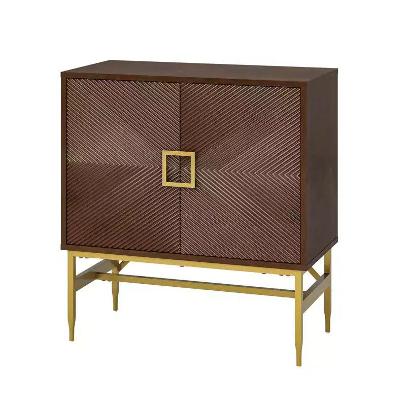 Eli 34 Tall 2 - Door Modern Accent Cabinet| -WALNUT