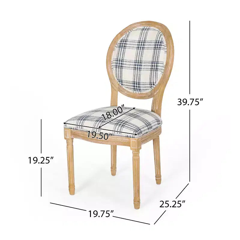 Chaises de salle à manger traditionnelles GDFStudio Newman en bois d'hévéa rembourré (lot de 4)