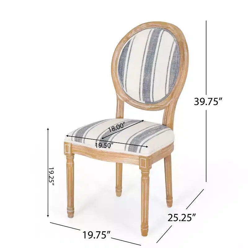 Chaises de salle à manger traditionnelles GDFStudio Newman en bois d'hévéa rembourré (lot de 4)