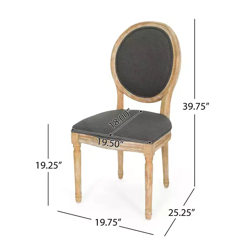 Chaises de salle à manger traditionnelles GDFStudio Newman en bois d'hévéa rembourré (lot de 4)