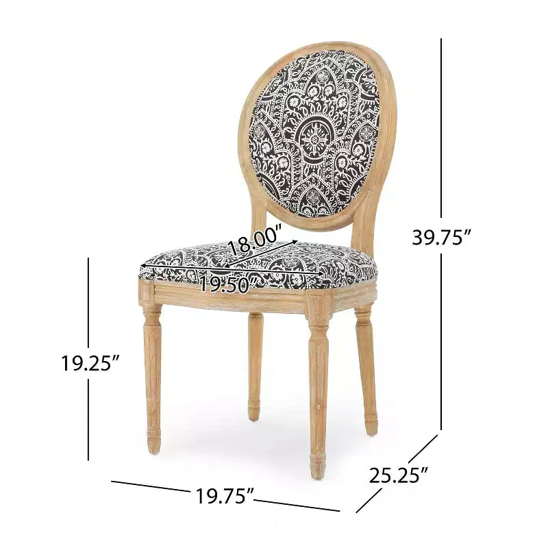 Chaises de salle à manger traditionnelles GDFStudio Newman en bois d'hévéa rembourré (lot de 4)