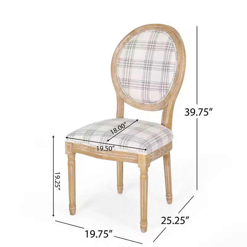 Chaises de salle à manger traditionnelles GDFStudio Newman en bois d'hévéa rembourré (lot de 4)
