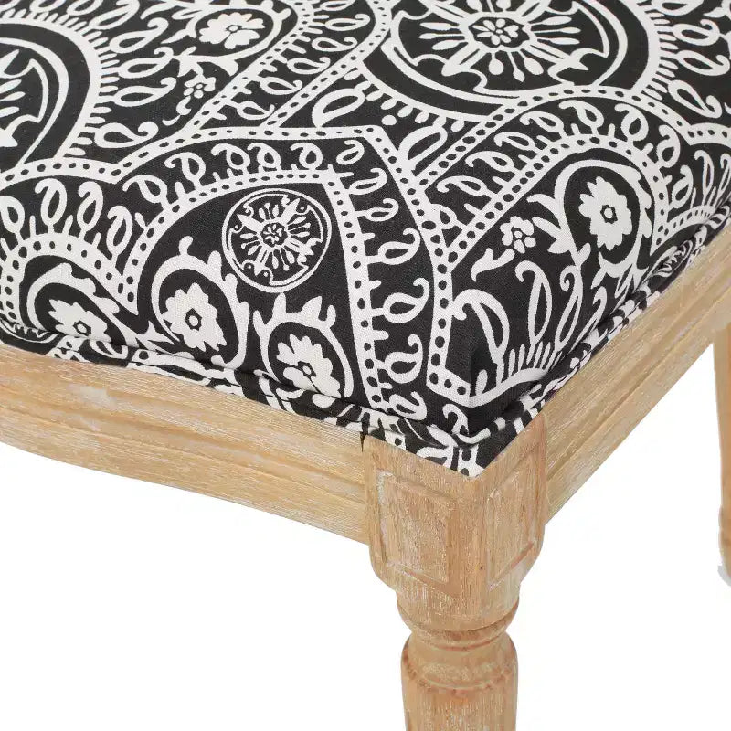 Chaises de salle à manger traditionnelles GDFStudio Newman en bois d'hévéa rembourré (lot de 4)