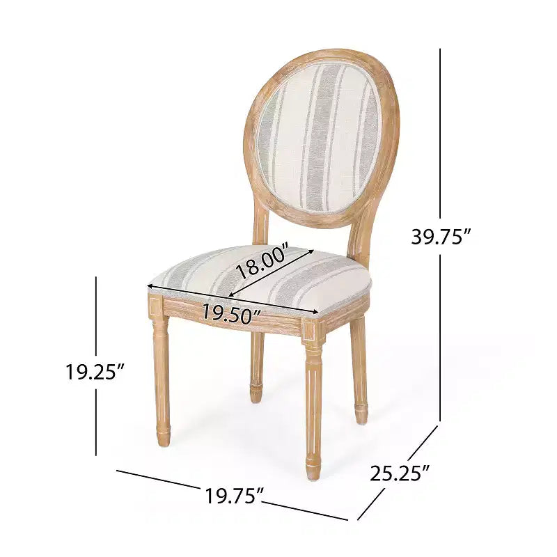 Chaises de salle à manger traditionnelles GDFStudio Newman en bois d'hévéa rembourré (lot de 4)