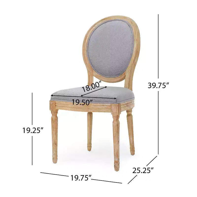 Chaises de salle à manger traditionnelles GDFStudio Newman en bois d'hévéa rembourré (lot de 4)