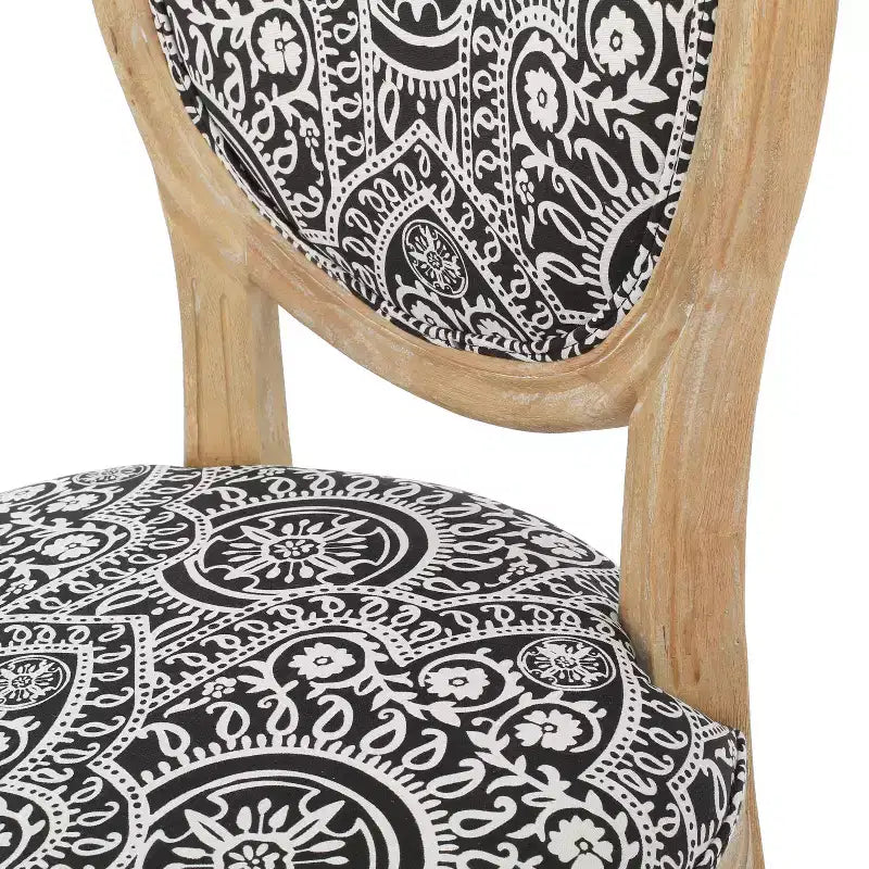 Chaises de salle à manger traditionnelles GDFStudio Newman en bois d'hévéa rembourré (lot de 4)