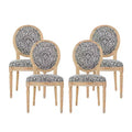 GDFStudio Newman Traditional Upholstered Rubberwood Dining Chairs (Set of 4)