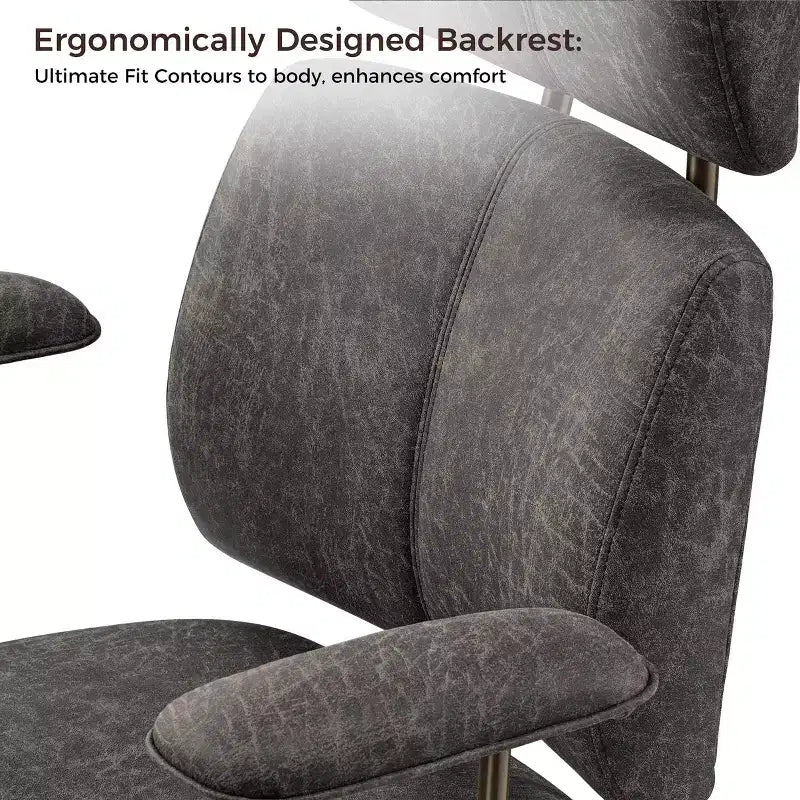 EUREKA ERGONOMIC Cameron, Chaise de bureau dossier haut en tissu suède synthétique
