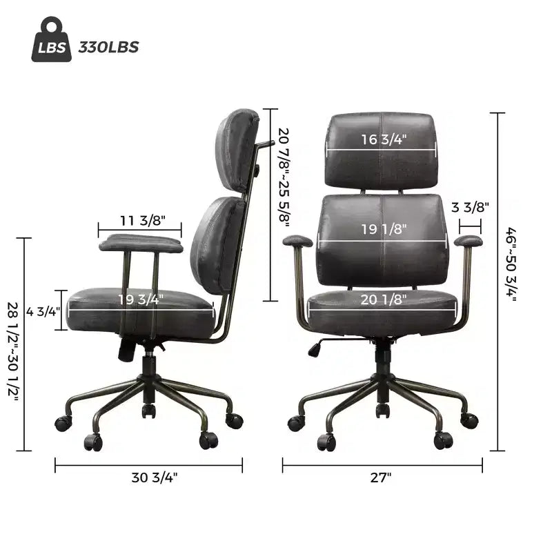 EUREKA ERGONOMIC Cameron, Chaise de bureau dossier haut en tissu suède synthétique