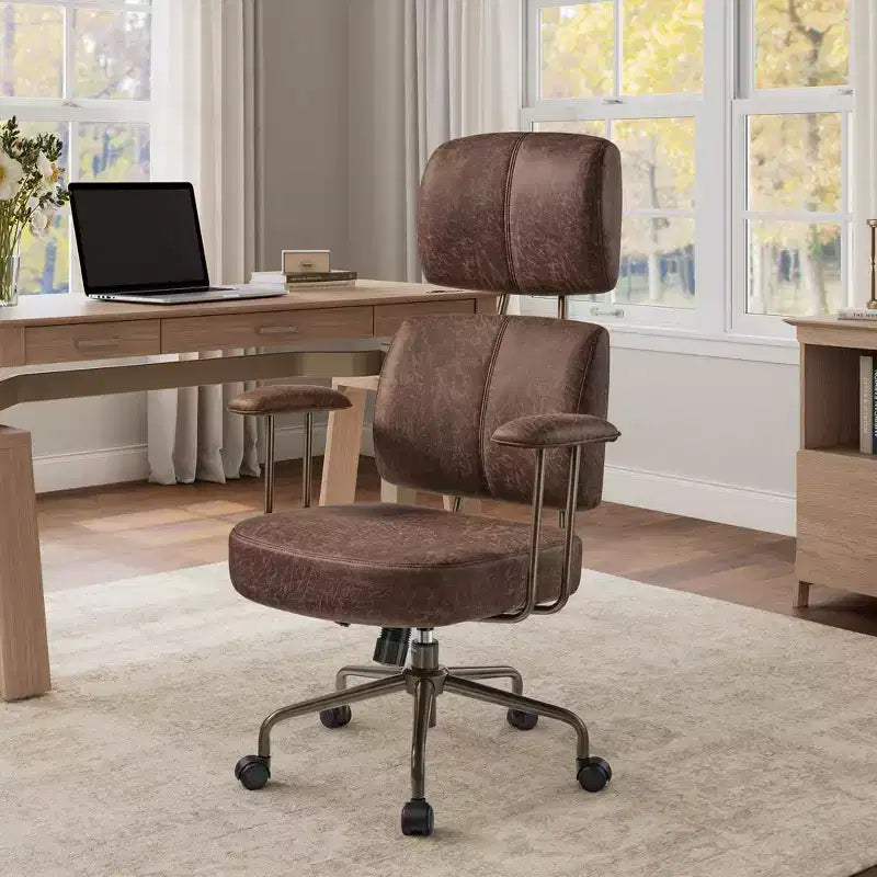 EUREKA ERGONOMIC Cameron, Chaise de bureau dossier haut en tissu suède synthétique