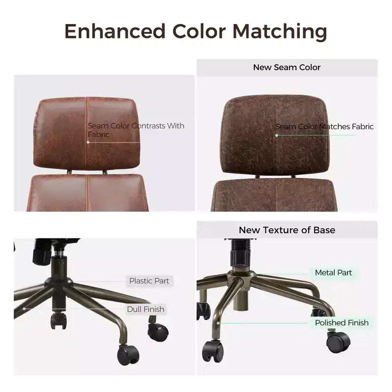 EUREKA ERGONOMIC Cameron, Chaise de bureau dossier haut en tissu suède synthétique