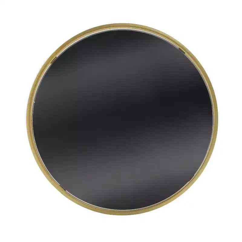 Table d'appoint ronde moderne Christopher Knight Home Lumi avec miroir, doré/noir