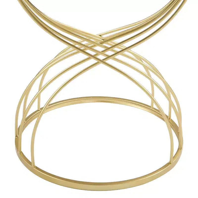 Table d'appoint ronde moderne Christopher Knight Home Lumi avec miroir, doré/noir