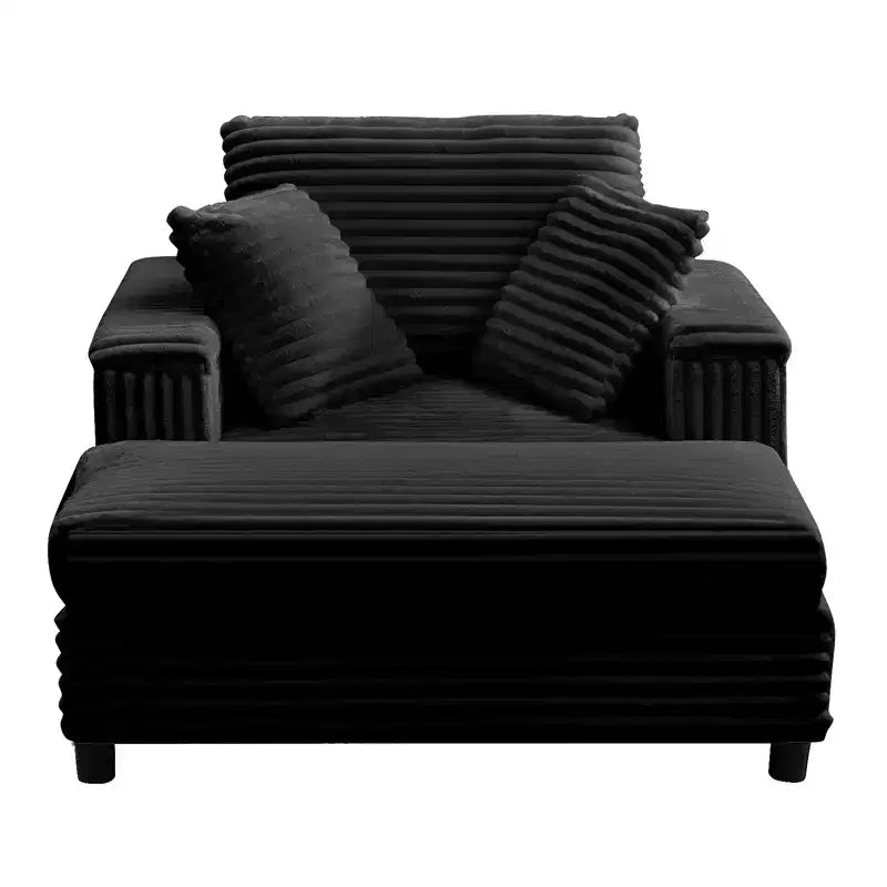 Mjkone 43 W Chaise Longue Intérieure Surdimensionnée avec Ottomane