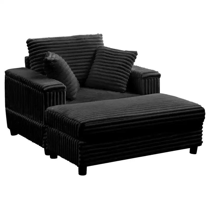 Mjkone 43 W Chaise Longue Intérieure Surdimensionnée avec Ottomane