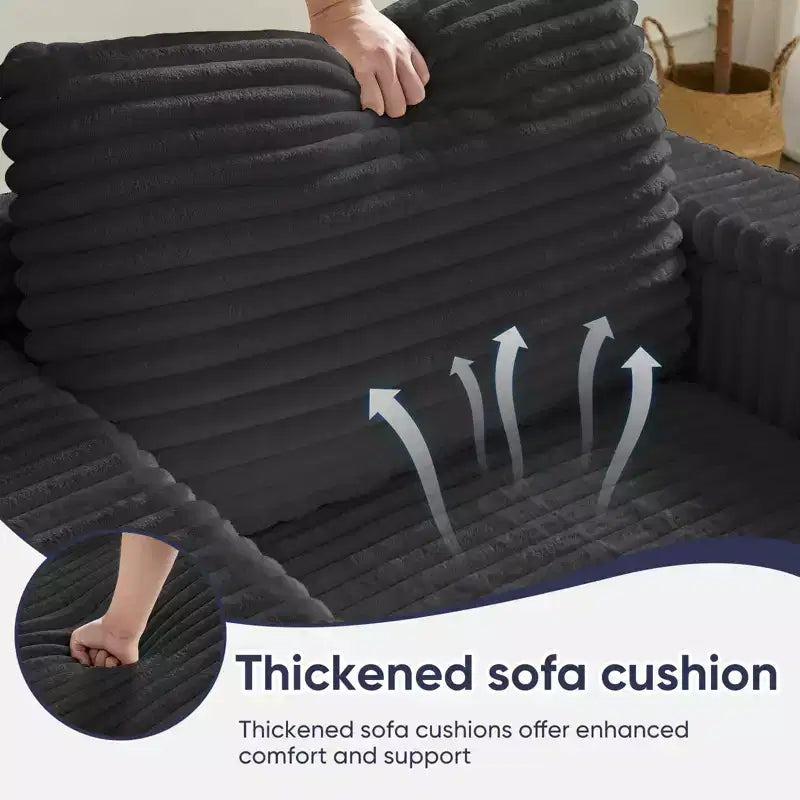 Mjkone 43 W Chaise Longue Intérieure Surdimensionnée avec Ottomane