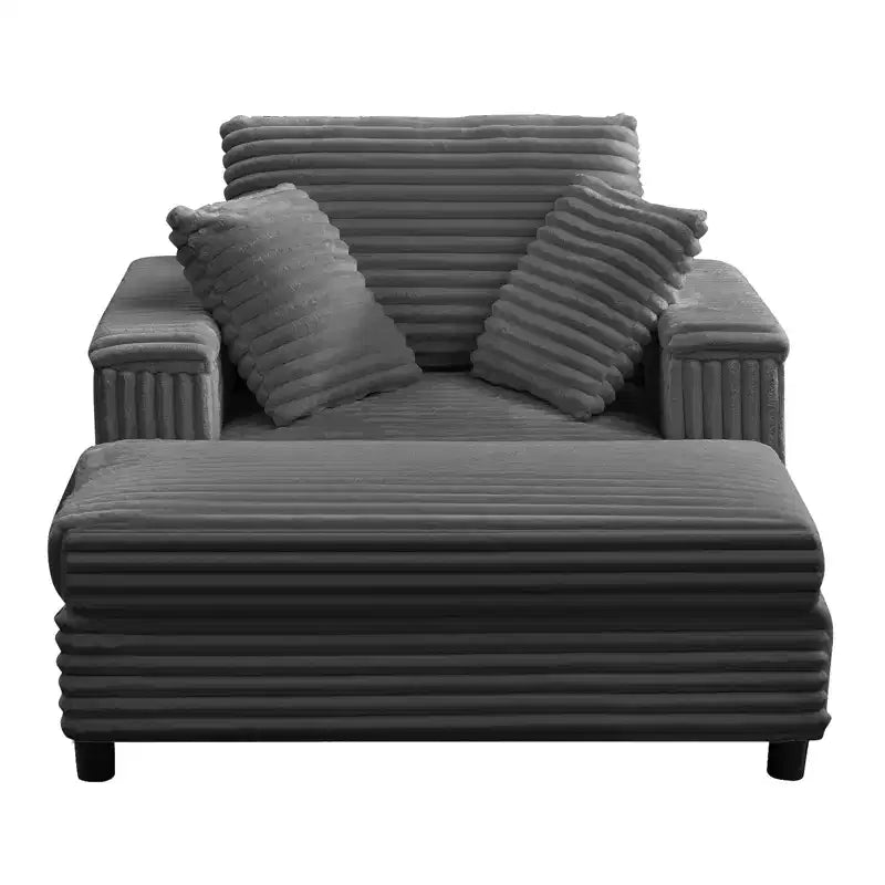 Mjkone 43 W Chaise Longue Intérieure Surdimensionnée avec Ottomane