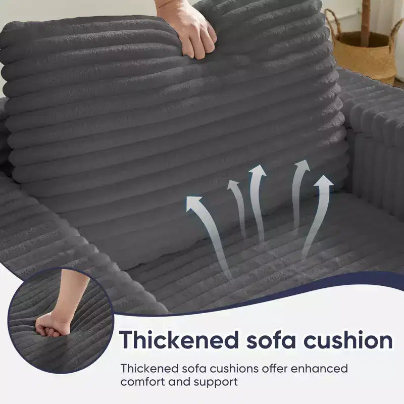Mjkone 43 W Chaise Longue Intérieure Surdimensionnée avec Ottomane