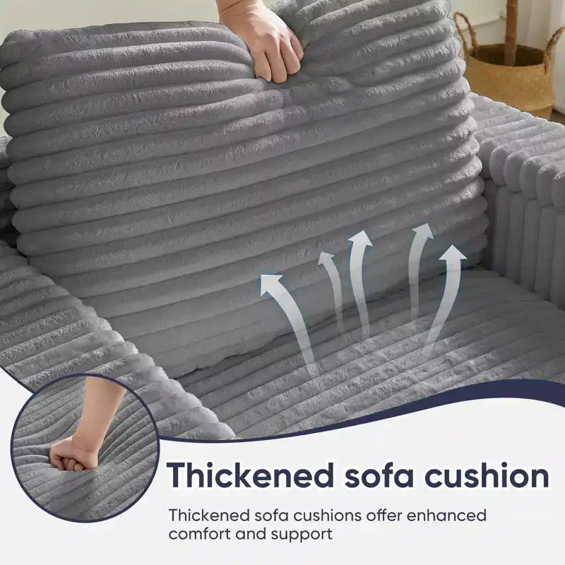 Mjkone 43 W Chaise Longue Intérieure Surdimensionnée avec Ottomane