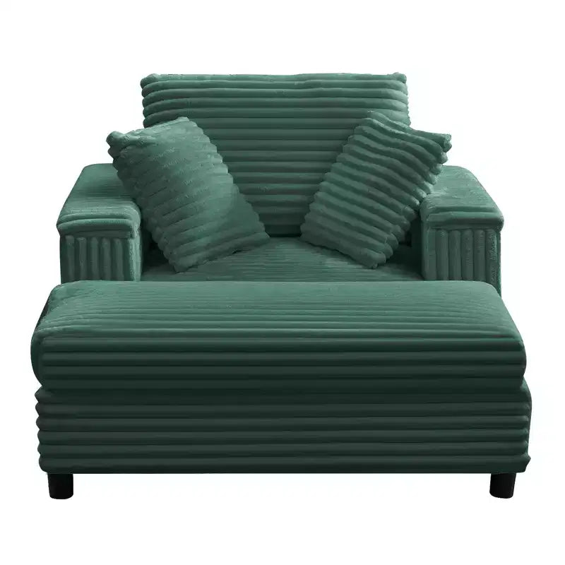 Mjkone 43 W Chaise Longue Intérieure Surdimensionnée avec Ottomane