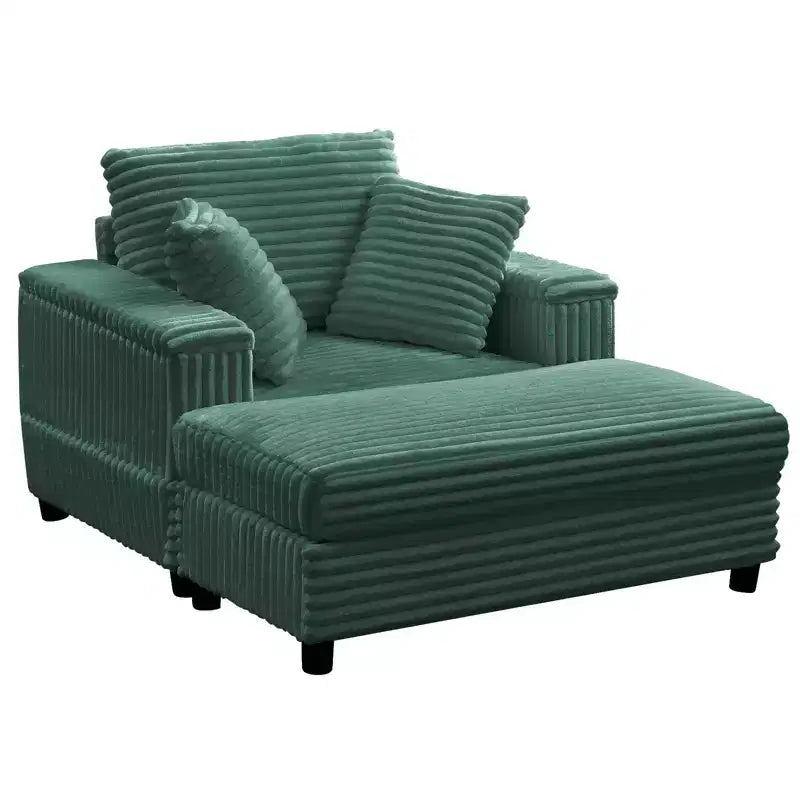 Mjkone 43 W Chaise Longue Intérieure Surdimensionnée avec Ottomane