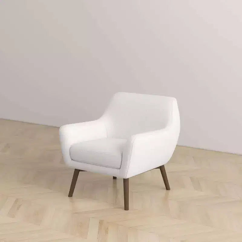Christopher Knight Home Jill Fauteuil d'appoint en bouclé de style moderne du milieu du siècle avec pieds en bois massif