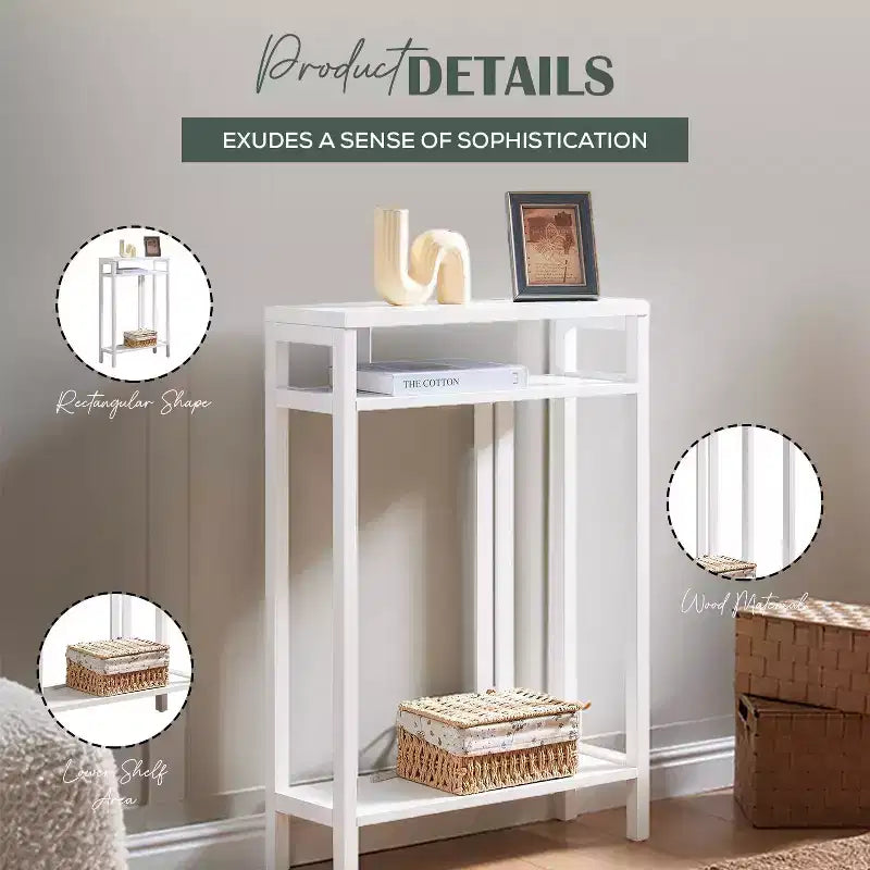 Kings Brand Furniture – Table console étroite avec étagères de rangement, table d'appoint pour chambre, entrée, couloir, salon, hall d'entrée