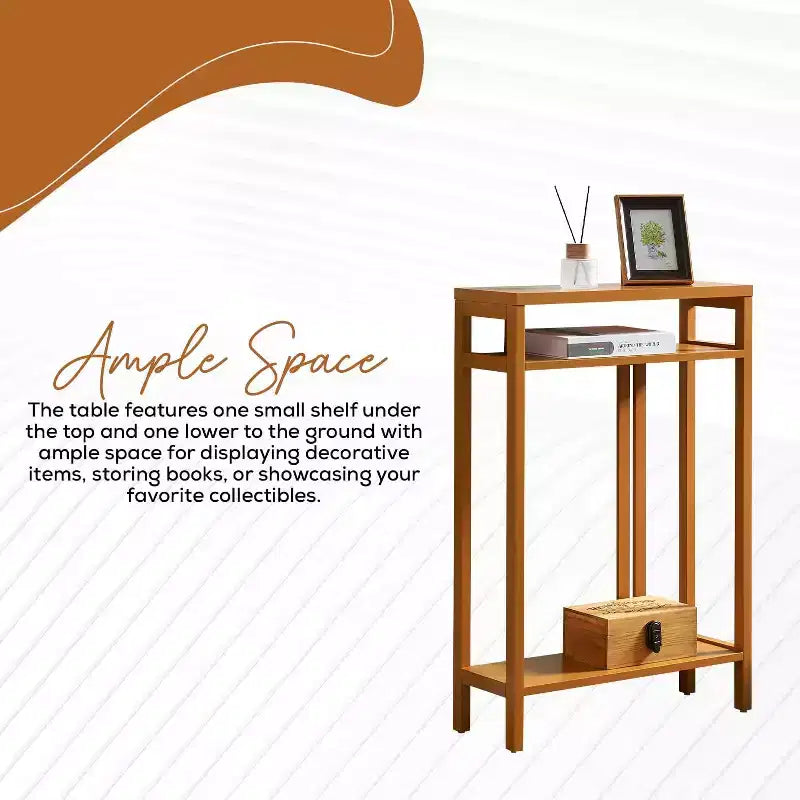 Kings Brand Furniture – Table console étroite avec étagères de rangement, table d'appoint pour chambre, entrée, couloir, salon, hall d'entrée
