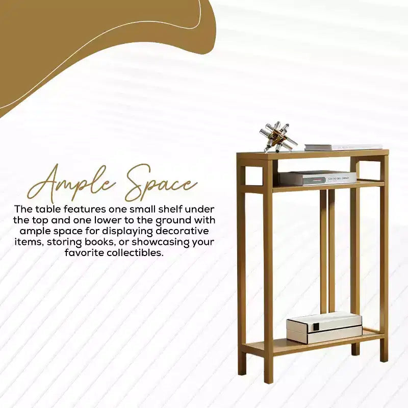 Kings Brand Furniture – Table console étroite avec étagères de rangement, table d'appoint pour chambre, entrée, couloir, salon, hall d'entrée