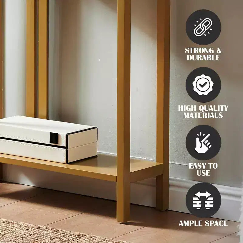 Kings Brand Furniture – Table console étroite avec étagères de rangement, table d'appoint pour chambre, entrée, couloir, salon, hall d'entrée