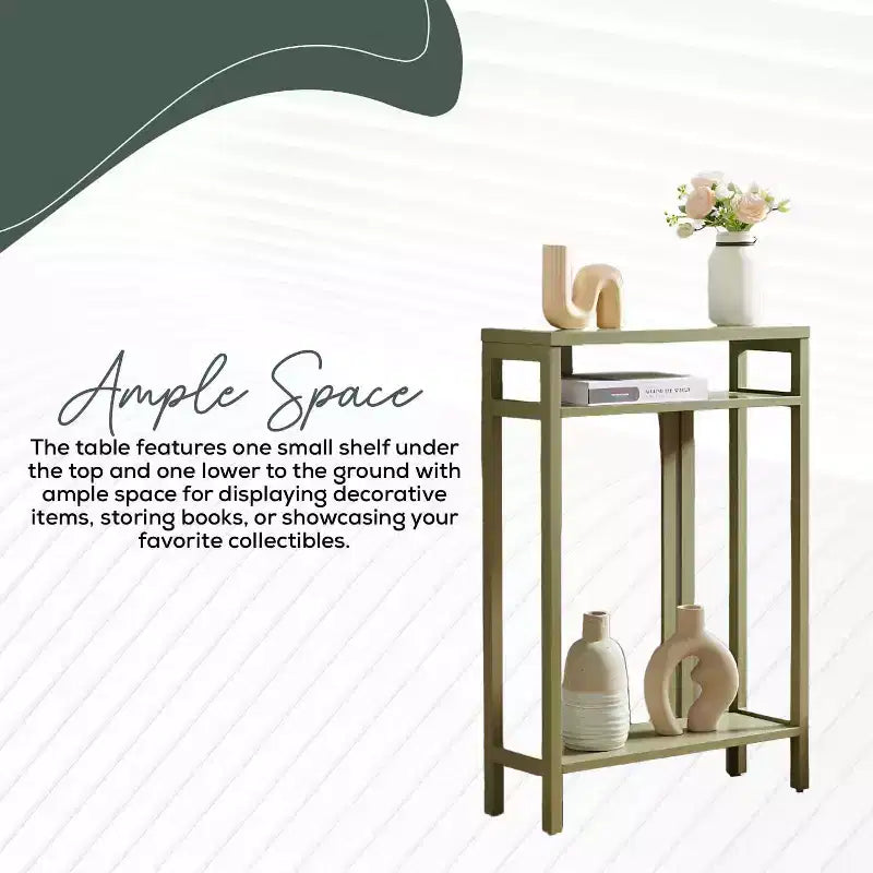 Kings Brand Furniture – Table console étroite avec étagères de rangement, table d'appoint pour chambre, entrée, couloir, salon, hall d'entrée