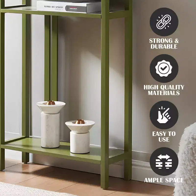 Kings Brand Furniture – Table console étroite avec étagères de rangement, table d'appoint pour chambre, entrée, couloir, salon, hall d'entrée