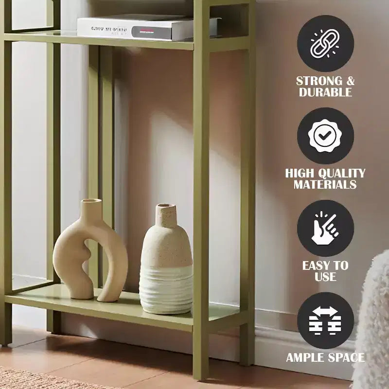Kings Brand Furniture – Table console étroite avec étagères de rangement, table d'appoint pour chambre, entrée, couloir, salon, hall d'entrée